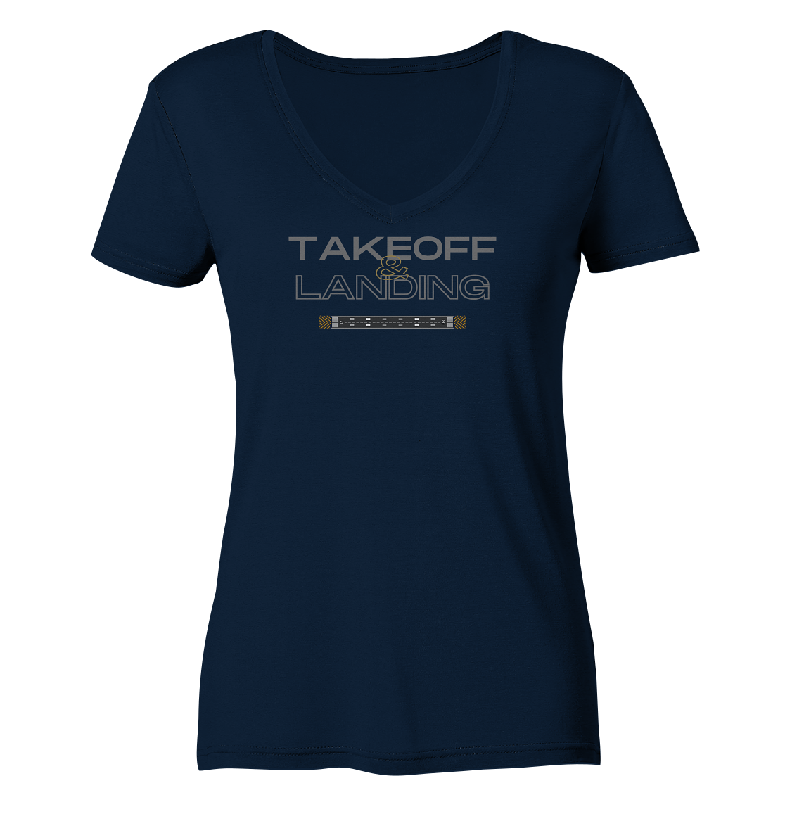 stevfru takeoff & landing - Ladies V-Neck Shirt