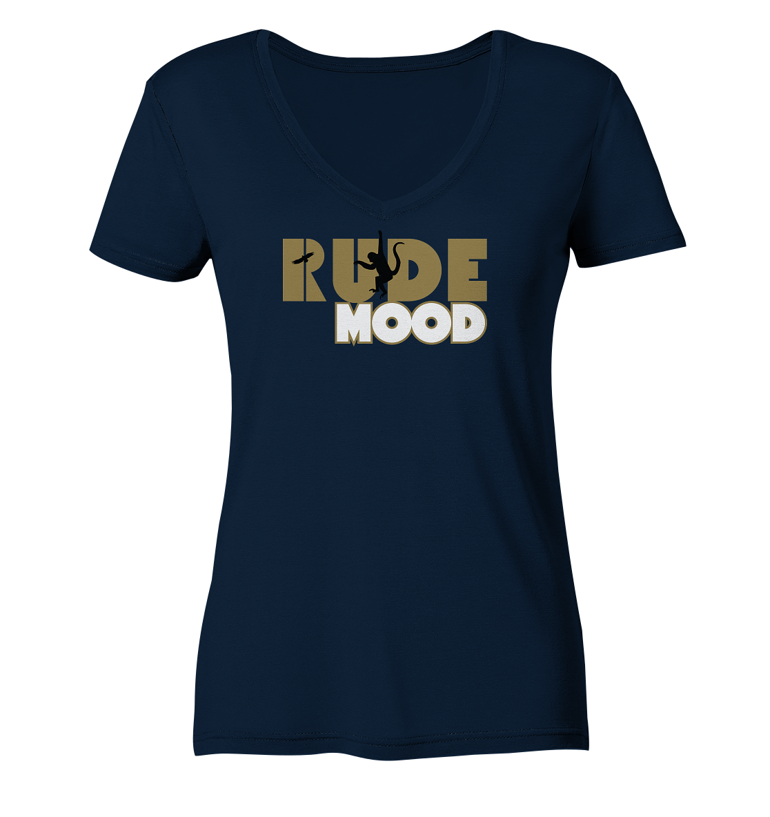 stevfru rude mood - Ladies V-Neck Shirt