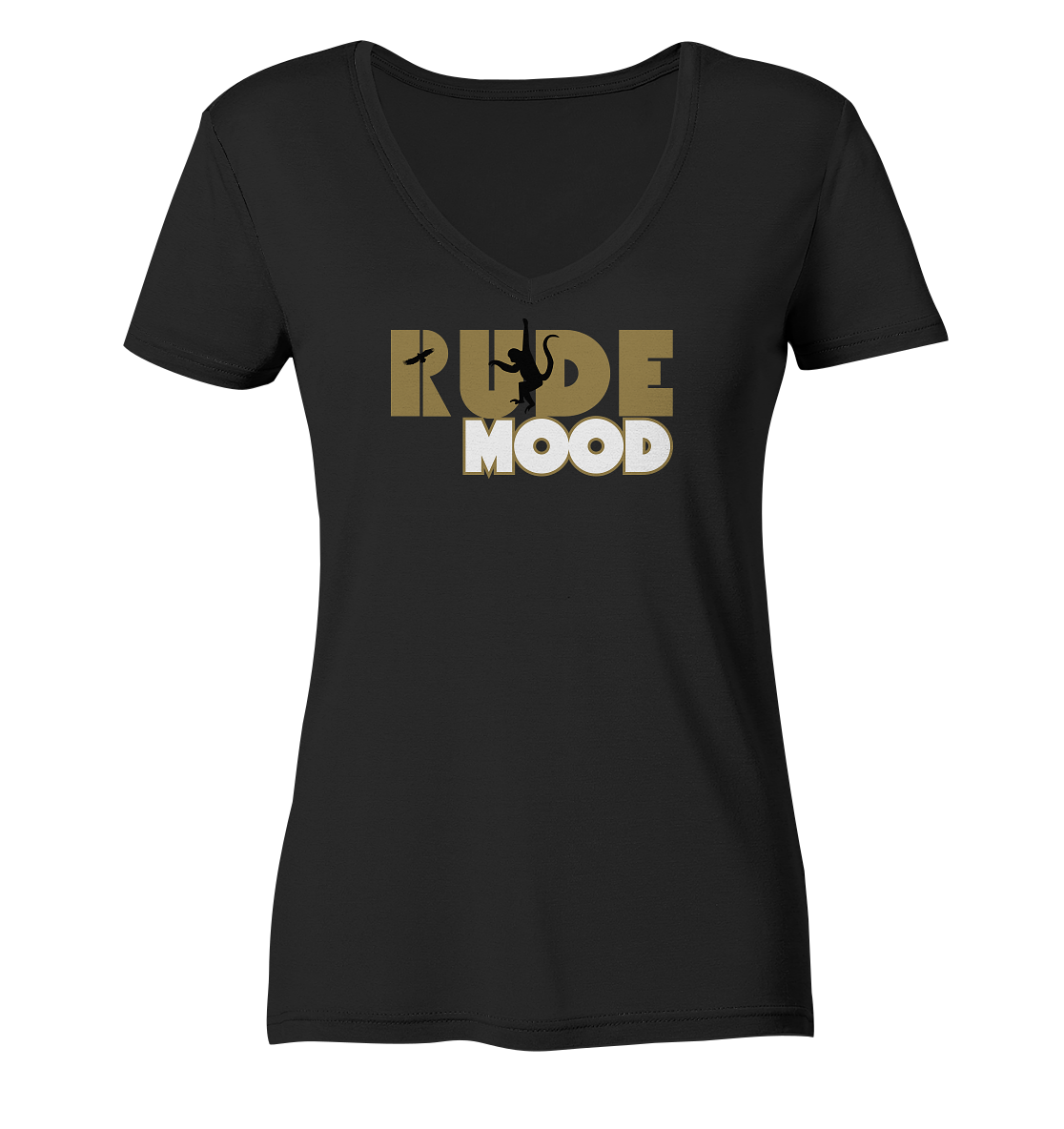 stevfru rude mood - Ladies V-Neck Shirt