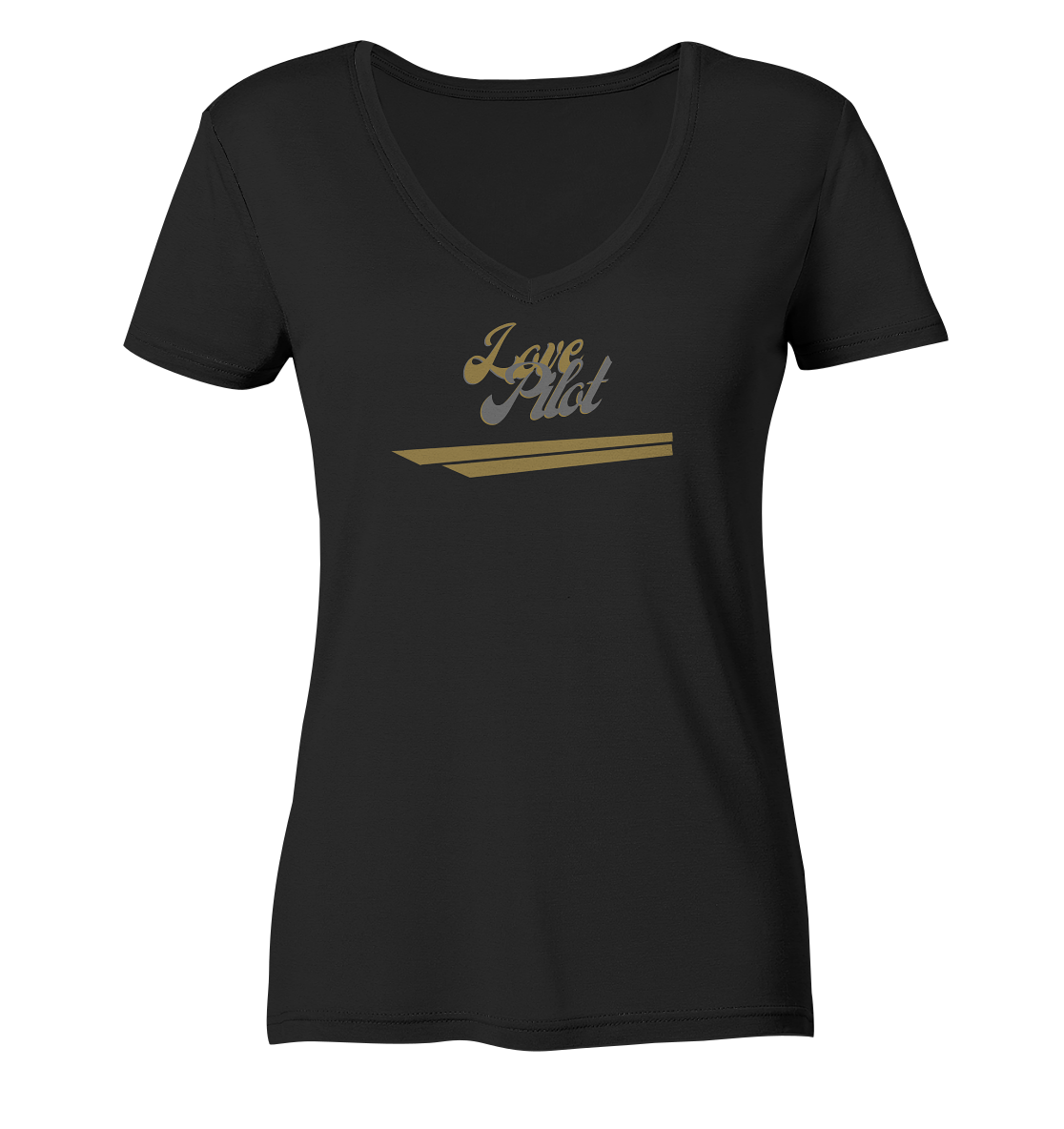 stevfru love pilot - Ladies V-Neck Shirt