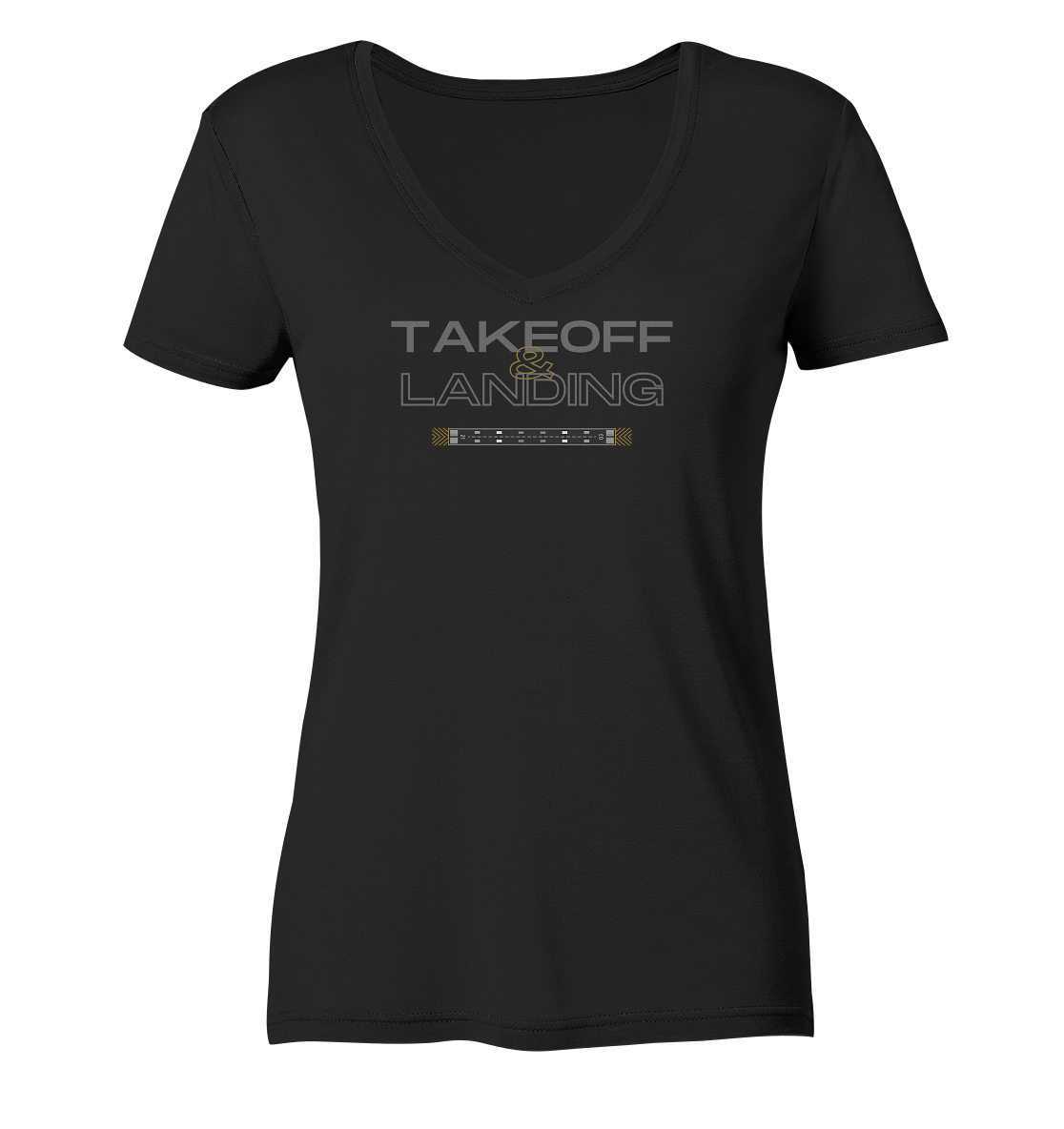 stevfru takeoff & landing - Ladies V-Neck Shirt