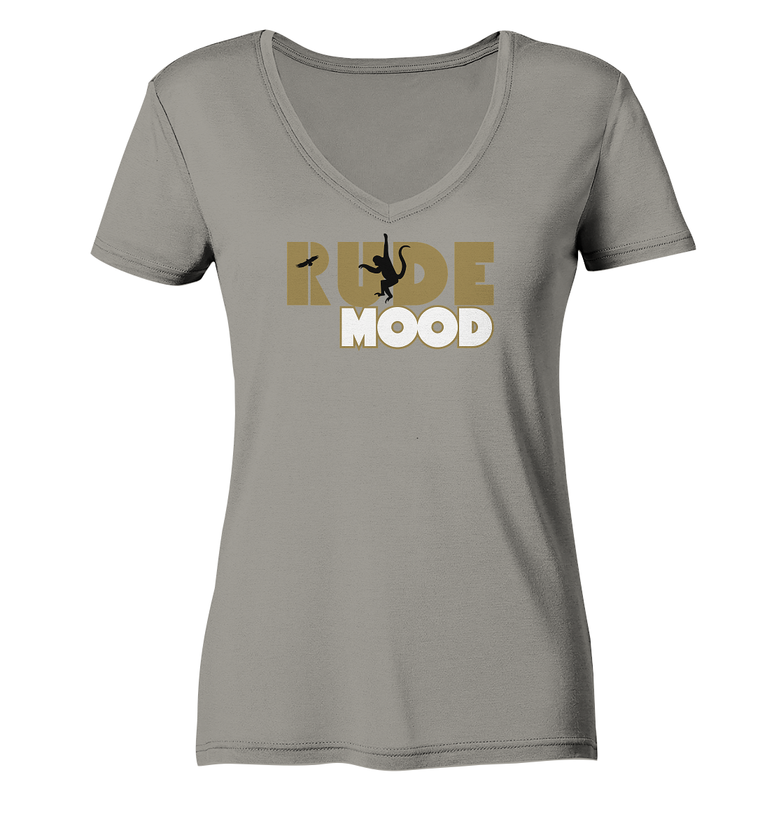 stevfru rude mood - Ladies V-Neck Shirt