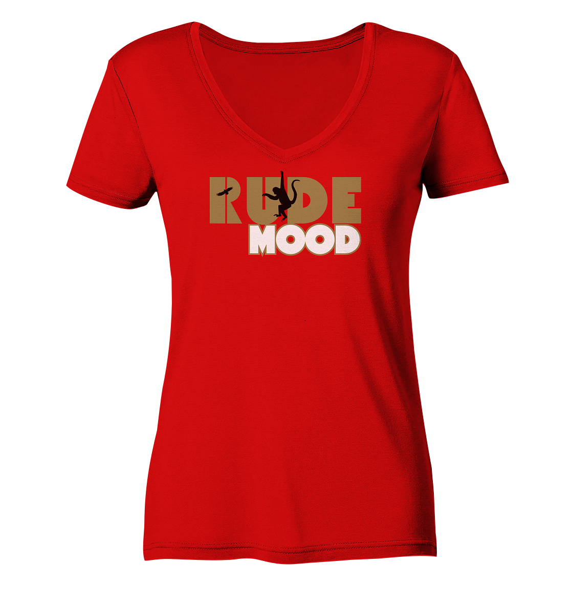 stevfru rude mood - Ladies V-Neck Shirt