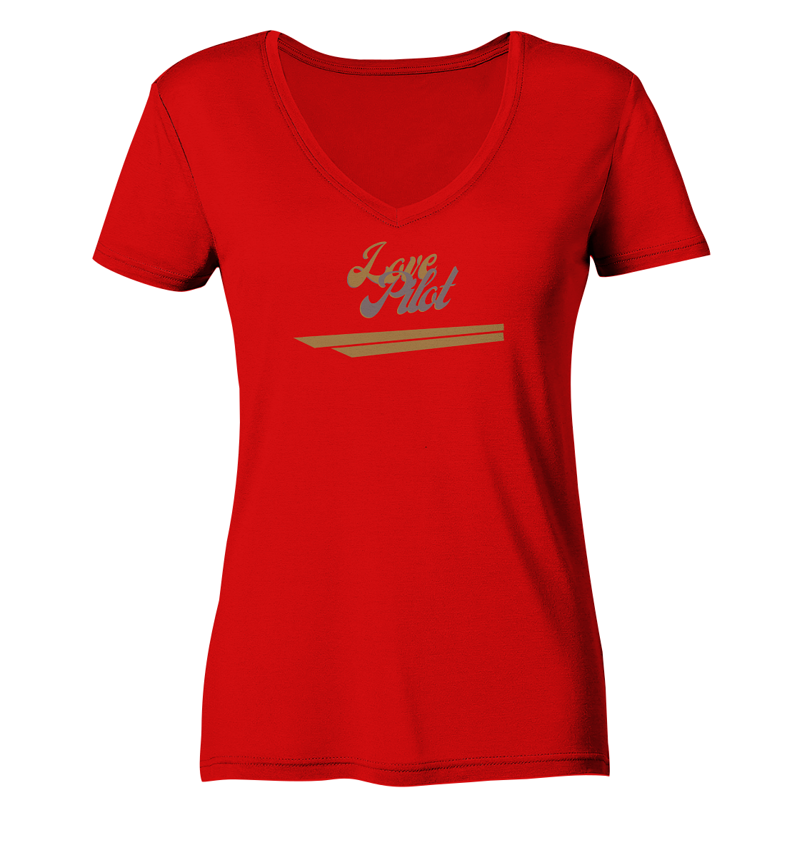 stevfru love pilot - Ladies V-Neck Shirt