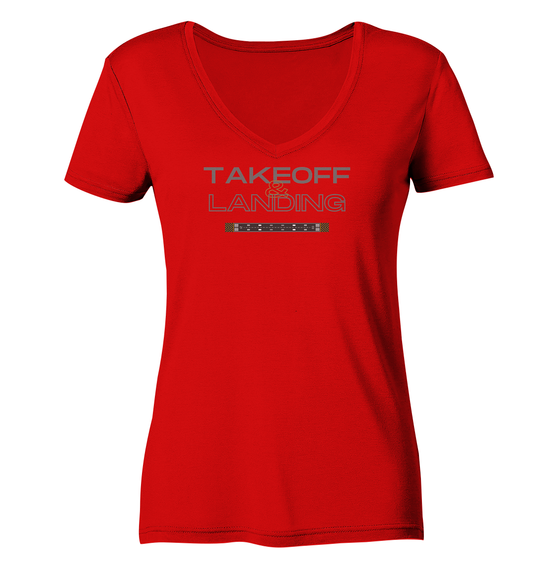 stevfru takeoff & landing - Ladies V-Neck Shirt