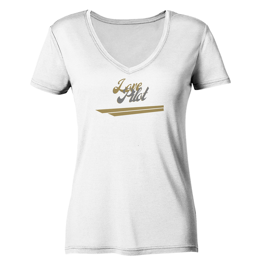 stevfru love pilot - Ladies V-Neck Shirt