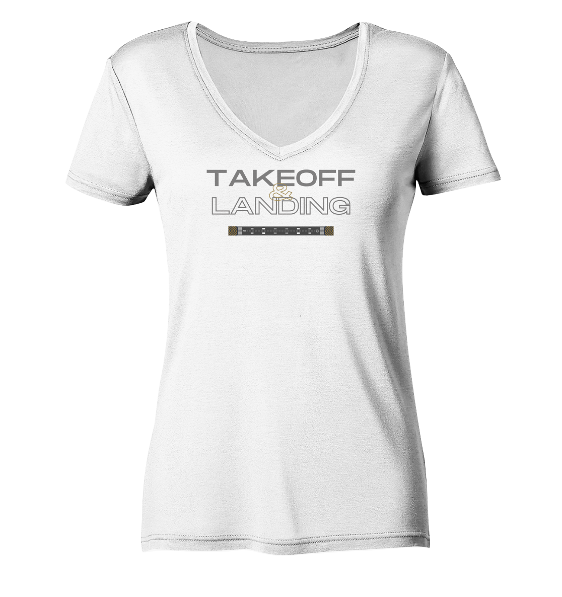 stevfru takeoff & landing - Ladies V-Neck Shirt